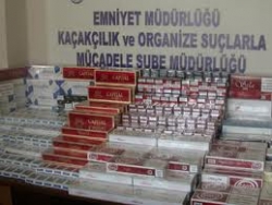 Erzurum'da 5 bin 360 kaçak sigara