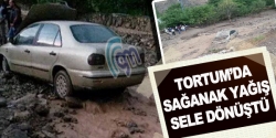 Tortum'da sağanak yağış sele dönüştü