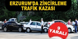 Erzurum'da yine trafik canavarı: 9 yaralı