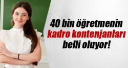 40 bin öğretmenin kadro kontenjanları