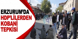 Erzurum'da HDP'lilerden Kobani tepkisi