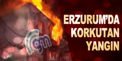 Erzurum'da korkutan yangın