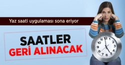 Saatler geri alınıyor