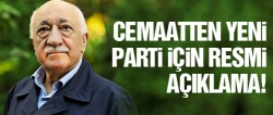 Cemaatten resmi açıklama