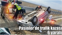 Pasinler'de trafik kazası: 6 yaralı