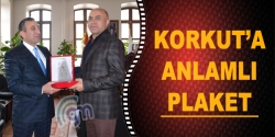 Korkut'a anlamlı plaket