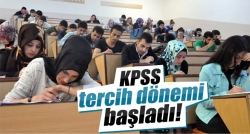 KPSS tercih dönemi başladı