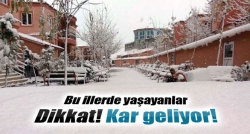 Kar geliyor!