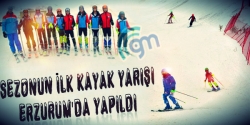 Sezonun ilk kayak yarışı Erzurum'da