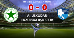 A. Üsküdar 0 - Erzurum Bşb Spor 0