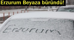 Erzurum'a kar yağdı!