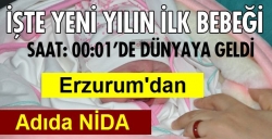 Yılın İlk Bebeği "Nida" Oldu