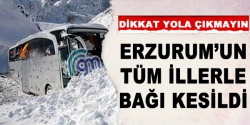 Erzurum Bingöl karayoluna çığ düştü
