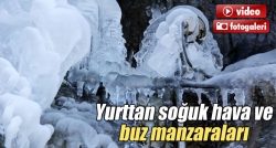 Yurttan soğuk hava ve buz manzaraları