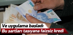 Esnafa faizsiz kredi uygulaması