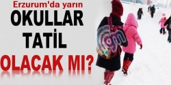 Erzurum'da yarın okullar tatil olacak mı?