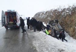 Hasta ziyaretine giderken kaza yaptılar