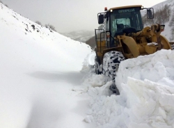 Çığ düşen yol ulaşıma açıldı