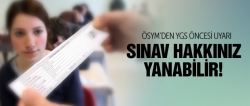 ÖSYM ais YGS sınav giriş belgesi uyarısı!