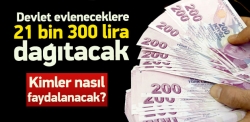 Evlenenlere 21 bin 300 lira destek