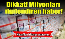 Milyonları ilgilendiren haber! Dikkat cezası var...