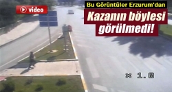 Erzurum'da MOBESE'ye yansıyan trafik kazaları