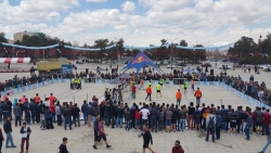 Erzurum'da sokak futbolu heyecanı