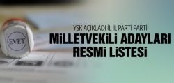 Milletvekili aday listeleri resmi sıralama