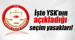 YSK seçim yasaklarını açıkladı!