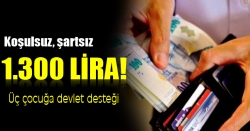 1.300 lira devlet desteği