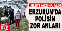 Polise zor anlar yaşattı