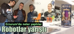 Üniversitede robotlar yarıştı!