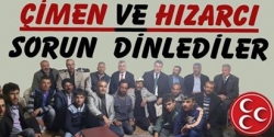 MHP'li Hızarcı ve Çimen sorun dinledi