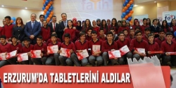 Erzurum'da öğrencilere tablet bilgisayar