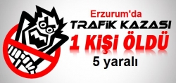 Erzurum'da 1 ölü, 5 yaralı