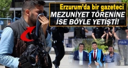 Mezuniyet törenine yetişen haberci Mehmet Yılmaz!