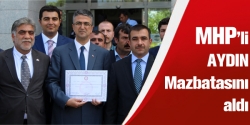 MHP'li Aydın mazbatasını aldı