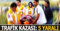 Pasinler'de trafik kazası 5 yaralı!