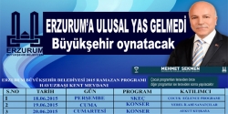 Ulusal yas Erzurum'da yok!