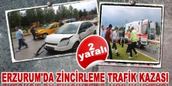 Erzurum'da zincirleme trafik kazası