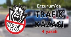 Trafik kazası: 4 yaralı!