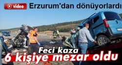 Çorum’da feci kaza: 6 Ölü!