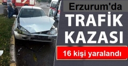 Erzurum'da iki kaza: 16 yaralı