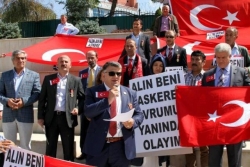 Erzurum'da onlarda terörü kınadı!