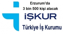 Erzurum'da 3 bin 500 kişi işe alınacak!
