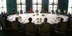 Erdoğan yön genel kurul üyeleri ve rektörlerle buluştu