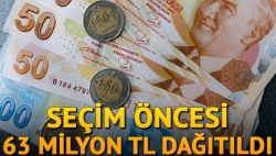 Seçim öncesi 63 milyon dağıtıldı!