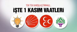 1 Kasım seçim vaatleri