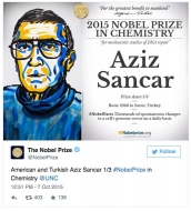 Nobel Kimya Ödülü Sancar'a verildi!