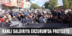 Erzurum'da kanlı saldırı kınandı!